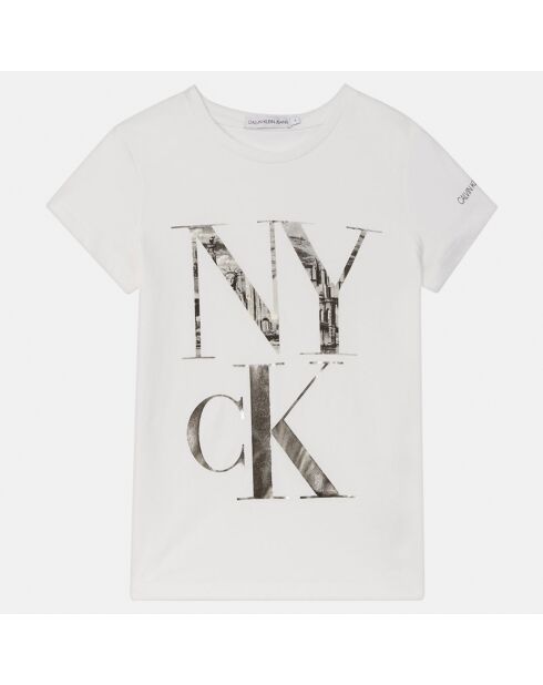 T-Shirt en Coton à logo NY blanc